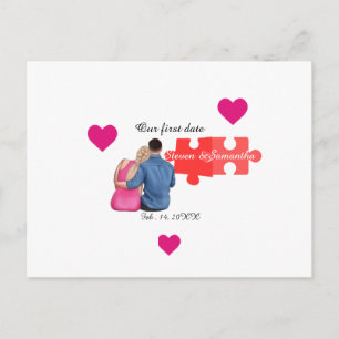 Carte Postale J'ai trouvé mon morceau manquant Couple première