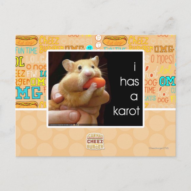 Carte Postale J'ai un karot (Devant)