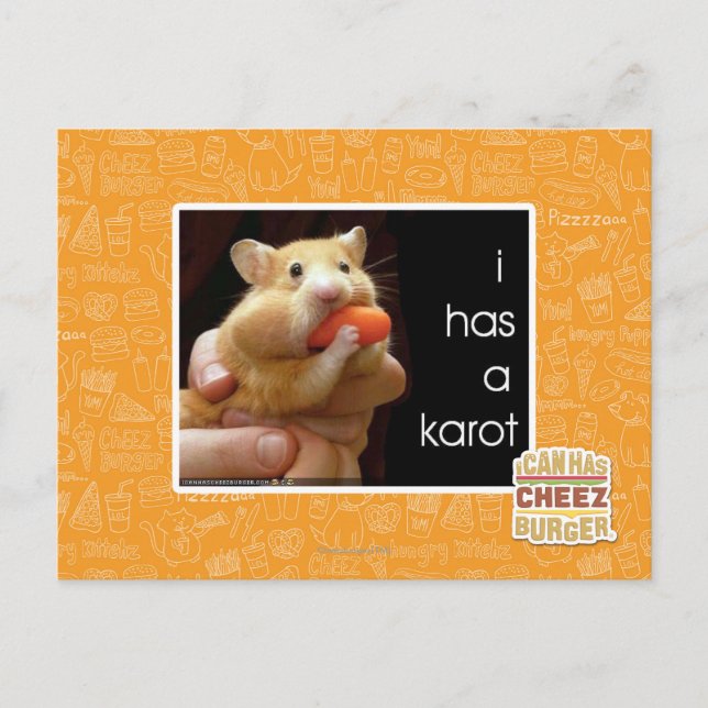 Carte Postale J'ai un karot (Devant)