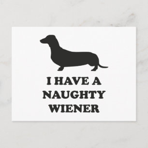 Carte Postale J'Ai Un Naughty Wiener