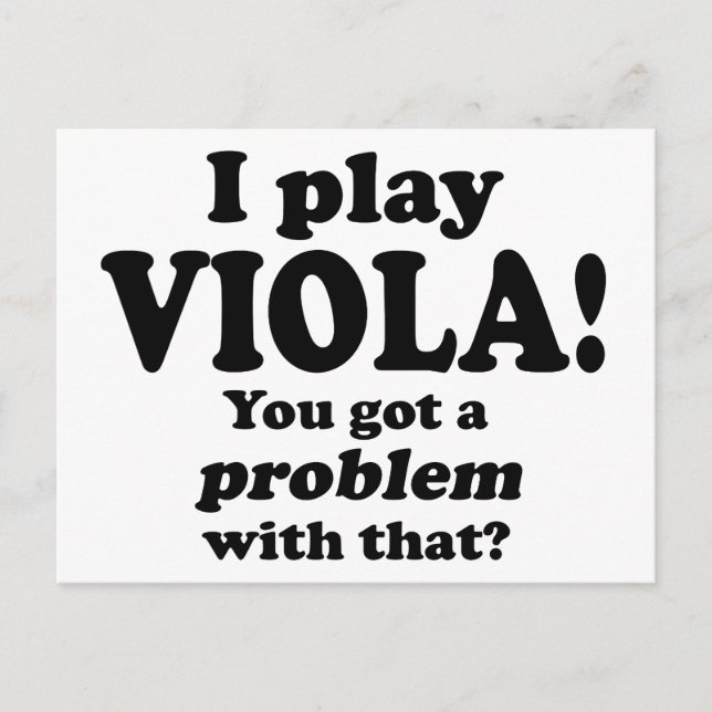 Carte Postale J'ai un problème avec ça, Viola (Devant)