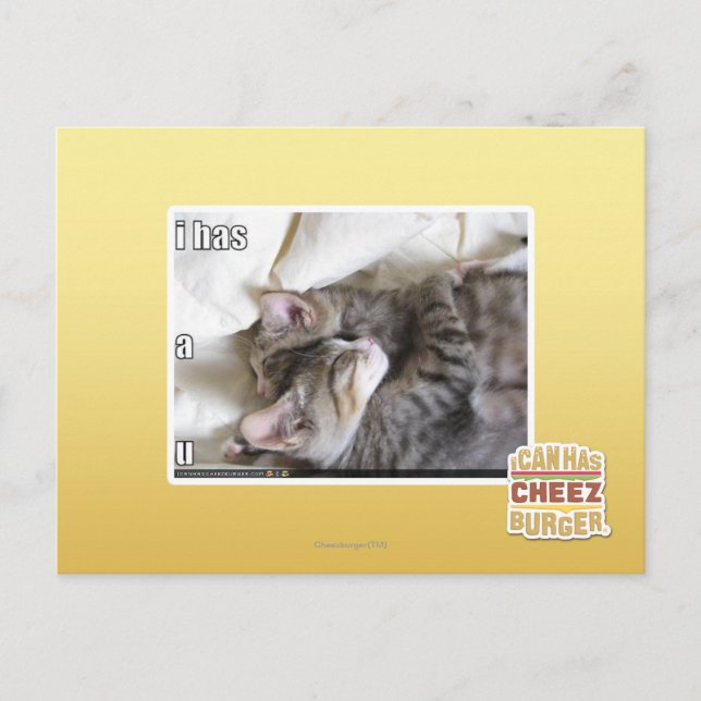 Carte Postale J'ai un u (Devant)