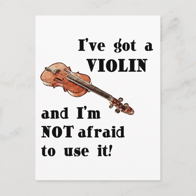 Carte Postale J'ai un violon (Devant)