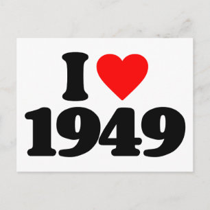 CARTE POSTALE J'AIME 1949