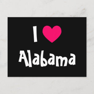 Carte Postale J'aime Alabama