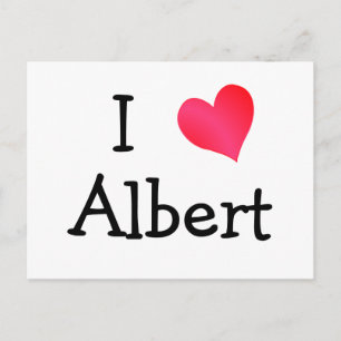 Carte Postale J'aime Albert
