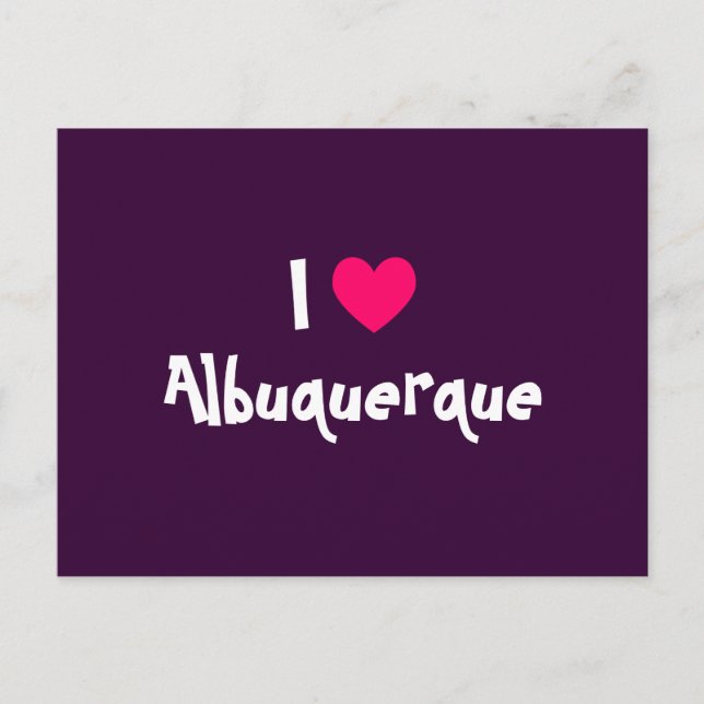 Carte Postale J'aime Albuquerque (Devant)