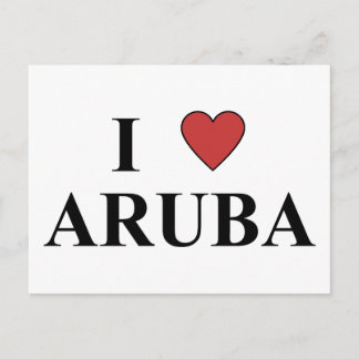 Carte Postale J'aime Aruba