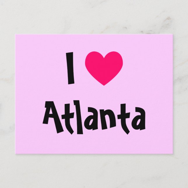 Carte Postale J'aime Atlanta (Devant)