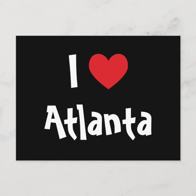 Carte Postale J'aime Atlanta (Devant)