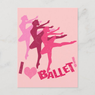 Carte Postale J'aime Ballet