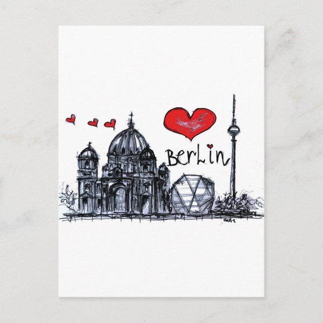 Carte Postale J'aime Berlin (Devant)