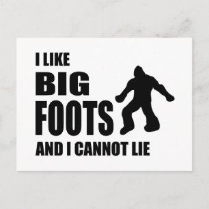 Carte Postale J'aime Bigfoots et je ne peux pas mentir