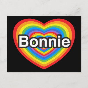 Carte Postale J'aime Bonnie. Je t'aime Bonnie. Cœur