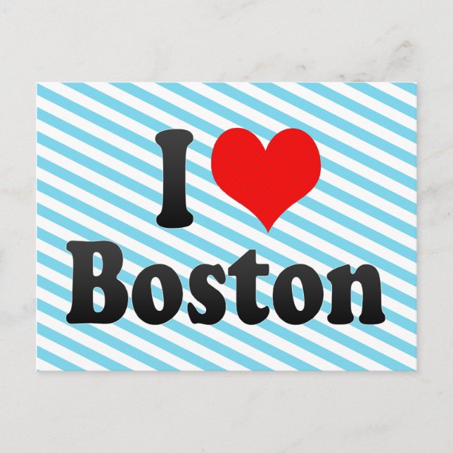 Carte Postale J'aime Boston (Devant)