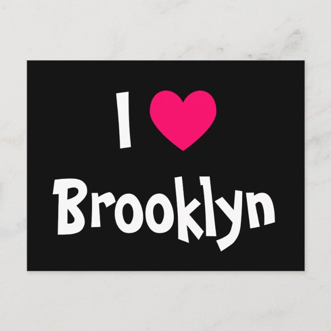 Carte Postale J'aime Brooklyn (Devant)