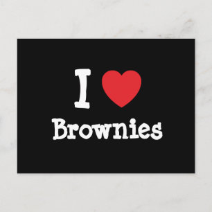 Carte Postale J'aime Brownies coeur T-shirt