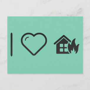 Carte Postale J'Aime Brûler Des Maisons