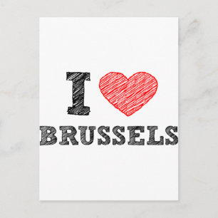 Carte Postale J'aime Bruxelles