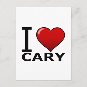 CARTE POSTALE J'AIME CARY, NC - CAROLINE DU NORD