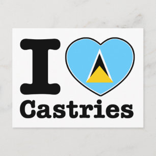 Carte Postale J'aime Castries