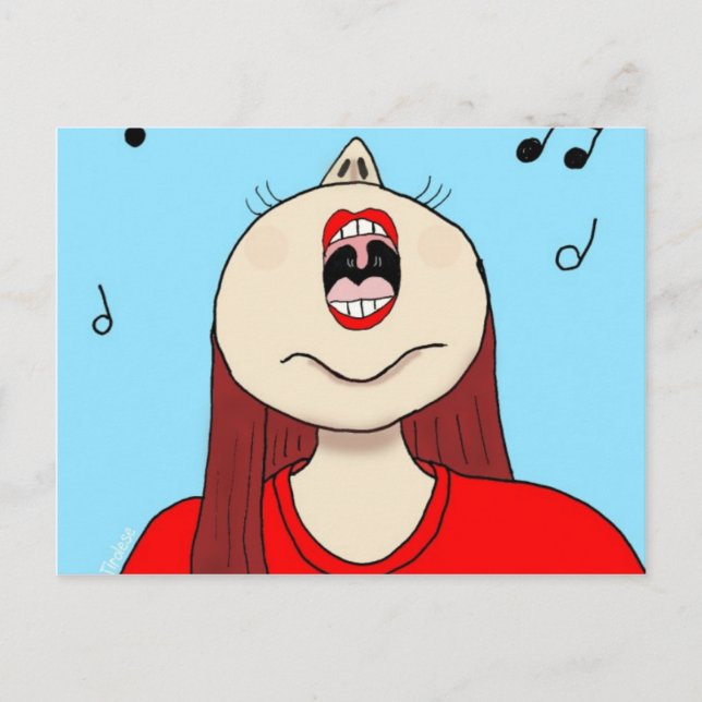 Carte Postale J'aime chanter (Devant)