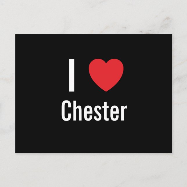 Carte Postale J'aime Chester (Devant)
