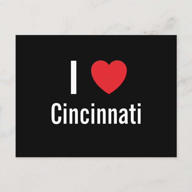 Carte Postale J'aime Cincinnati (Devant)