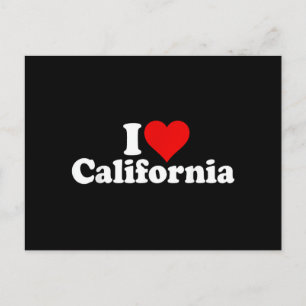 CARTE POSTALE J'AIME COEUR CALIFORNIE CALI ÉTAT
