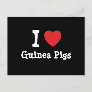 Carte Postale J'aime Coeur de Coeur de Coeurs de Cochons de Guin