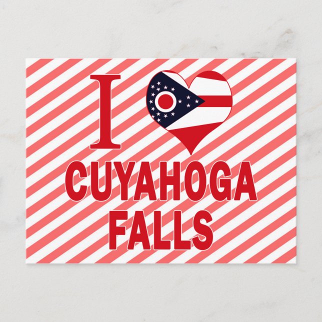 Carte Postale J'aime Cuyahoga Falls, Ohio (Devant)