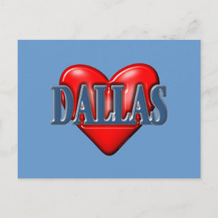 Carte Postale J'aime Dallas Texas