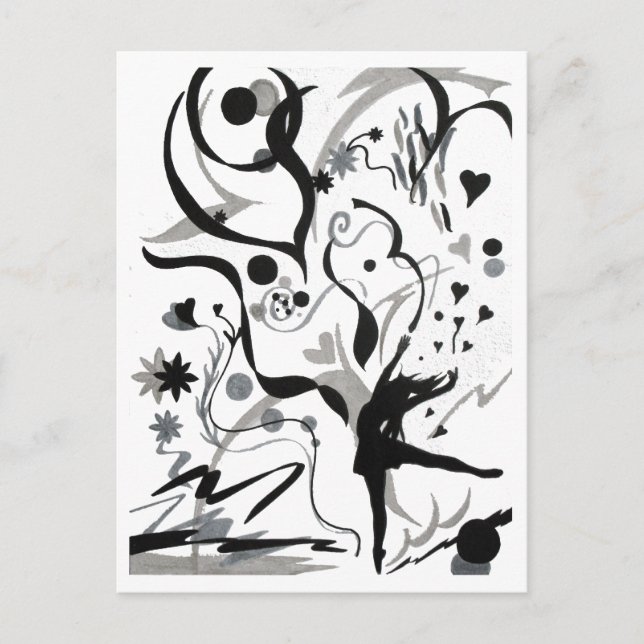 Carte Postale J'Aime Danser ! (Devant)