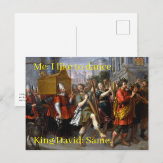 Carte Postale J'aime danser. Le roi David par Pieter van Lint