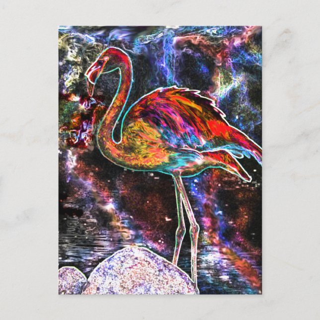 Carte Postale J'aime des Des Caraïbes-Flamants roses (Devant)