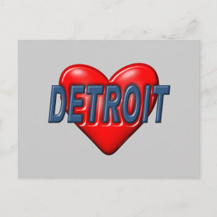 Carte Postale J'aime Detroit