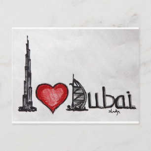Carte Postale J'aime Dubaï
