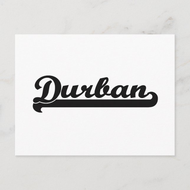 Carte Postale J'aime Durban Afrique du Sud Design classique (Devant)