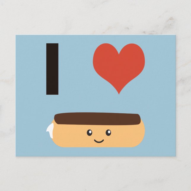 Carte Postale J'aime Eclair (Devant)