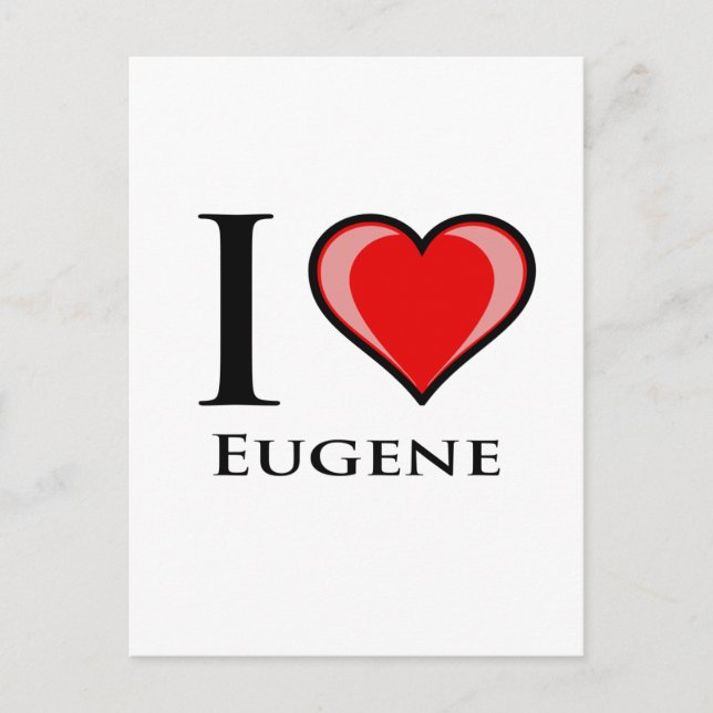 Carte Postale J'aime Eugene (Devant)