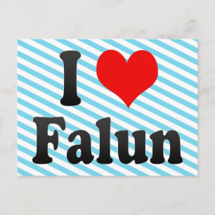 Carte Postale J'Aime Falun, Suède. Jag Alskar Falun, Suède