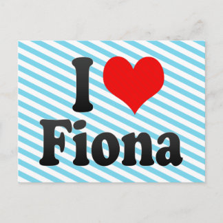 Carte Postale J'aime Fiona