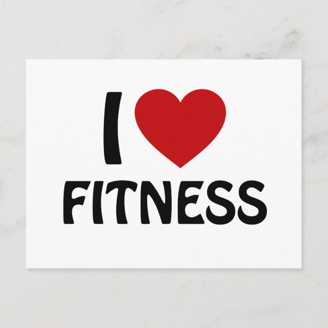 Carte Postale J'aime Fitness (Devant)