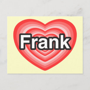 Carte Postale J'aime Frank. Je t'aime Frank. Cœur