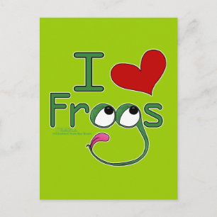 Carte Postale J'aime FROGS