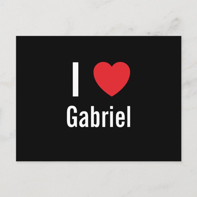 Carte Postale J'aime Gabriel (Devant)