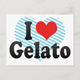 Carte Postale J'aime Gelato
