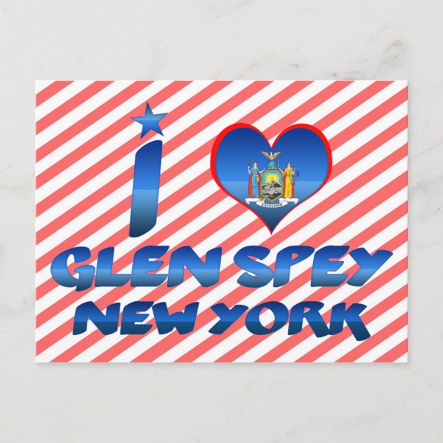 Carte Postale J'aime Glen Spey, New York (Devant)