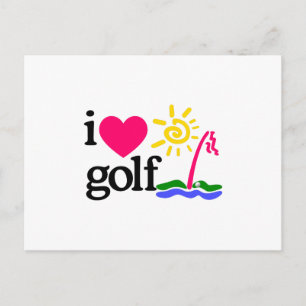 Carte Postale J'AIME GOlF