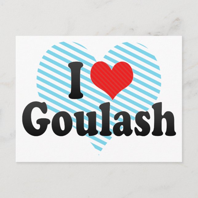 Carte Postale J'aime Goulash (Devant)